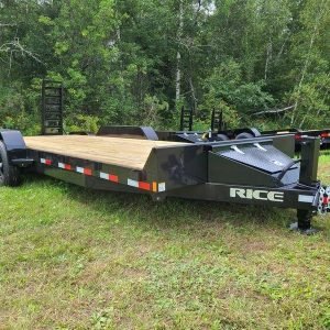 2025 Rice Trailer 7x20 10k Equipment Trailer With 5' Fold-up Ramps
