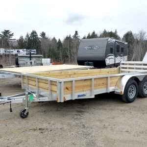 2025 Mission 6.5x16 Aluminum Open Landscape/Utility Trailer w/Bi-Fold Ramp Gate, Solid Sides