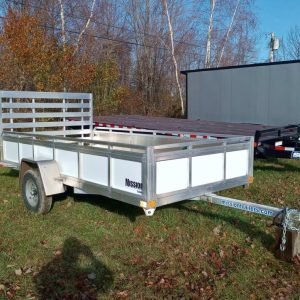 2025 Mission 6x12 Aluminum Utility w/Rear Ramp Gate, 20" Sides, Pressure Treated Decking, HD D-Rings