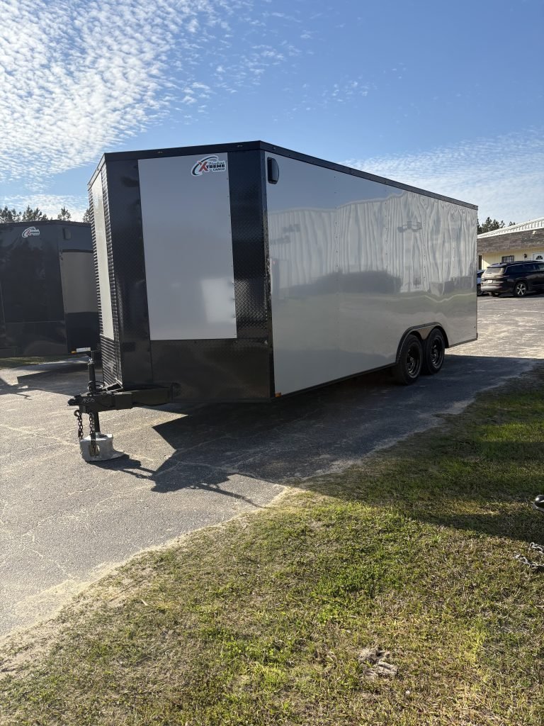 Xtreme Cargo 8.5×20 TA Silver Frost Blackout Enclosed Trailer for Sale - Image 3