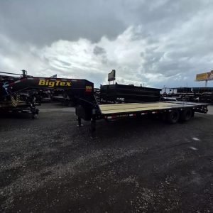 2025 BigTex 20' Gooseneck Flatbed Equipment Trailer w/ Mega Ramps For Sale
