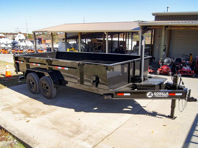 Unstoppable Power: 7x16 Gorilla Telescopic I-Beam Dump Trailer with 2ft Sides & 7K Axles - Image 17