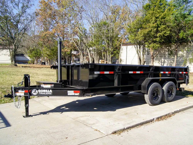 Unstoppable Power: 7x16 Gorilla Telescopic I-Beam Dump Trailer with 2ft Sides & 7K Axles - Image 4