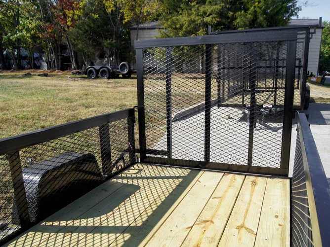 5x8 Straight Deck Utility Trailer with 2ft Mesh Side 3500lb Axle - Image 12