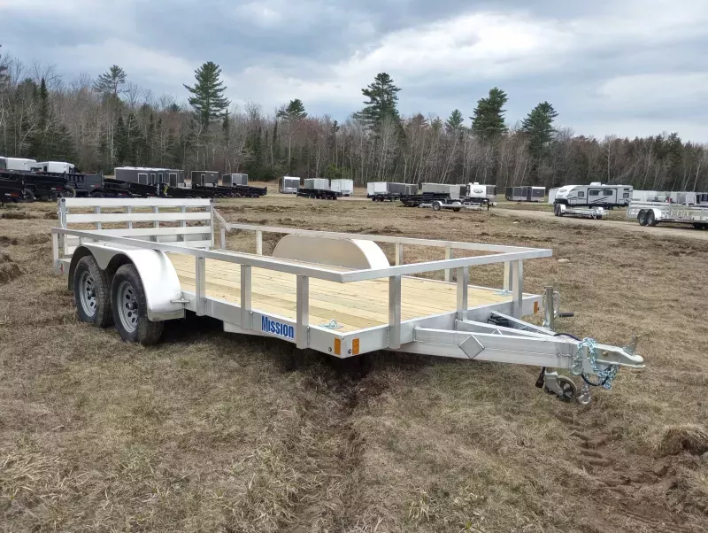 2025 Mission 6.5x16 Aluminum Landscape/Utility Trailer w/Bi-Fold Ramp Gate, HD D-Rings For Sale Near Me