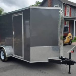 7x14 V Nose Enclosed Car Trailer