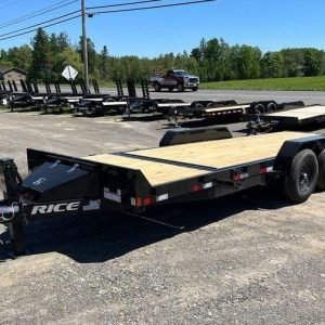 2025 Rice Trailers 7x20 Powder Coated 14K Partial Tilt Deck w/ Tool Box