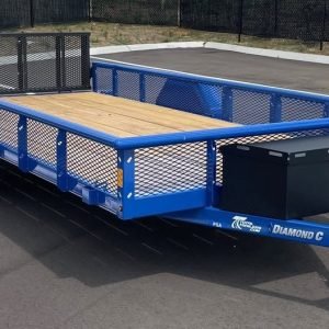 2025 Diamond C PSA 135 14' x 77" Premium Utility Trailer: bi fold gate