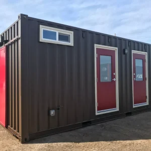 2 Stall Conex portable bathrooms