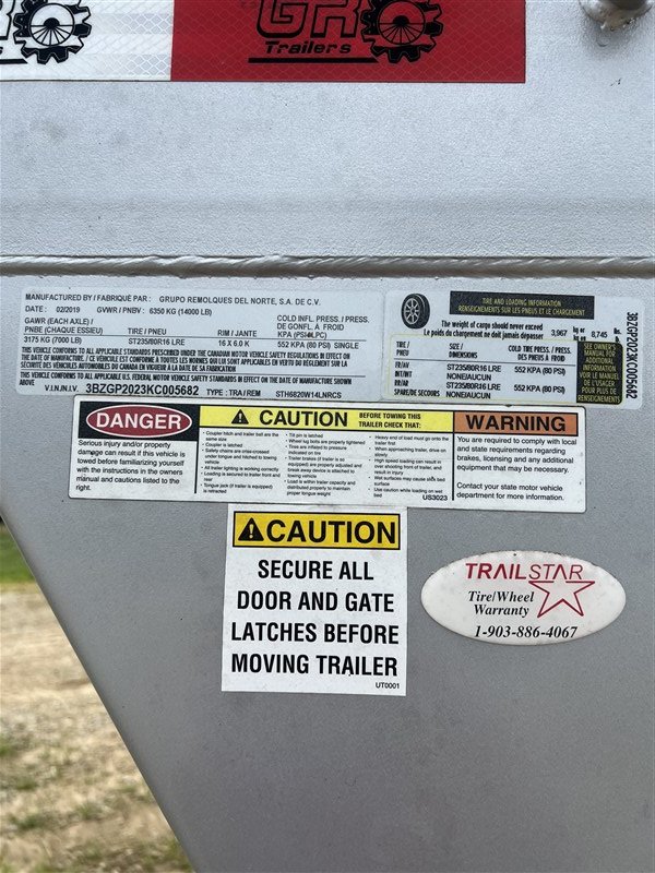 2019 GR 20” Stock Trailer – Heavy-Duty Livestock Hauling Made Reliable - Image 6