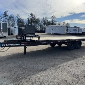 2024 PJ 8.5x22 14K Deckover Tilt w/Top Riser Toolbox & Outer Blackwood Decking 