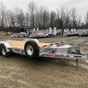 2024 N&N 7x20 15K Galvanized Tilt Deck Equipment w/Toolbox - Tire Mount 