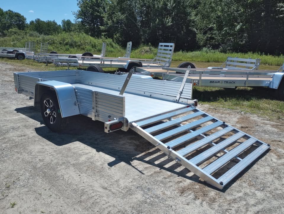 2025 Bear Track 4.5x10 Aluminum Utility Trailer w/Solid Sides, Bi-Fold Ramp, Spare Tire & Mount – Ultra-Lightweight Power Hauler (365 lbs) lbs. - Image 6