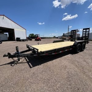 2025 DP Platinum Star 7x20 14k gvwr equipment trailer with heavy duty spring assist stand up ramps